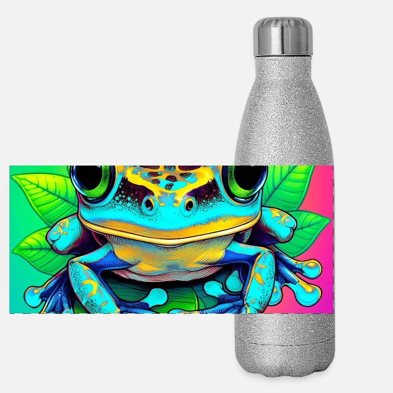 Frosch Panorama Glitzer Isolierflasche 500 ml