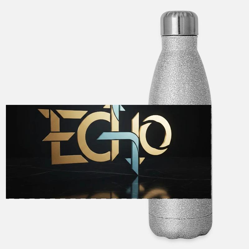 Echo Geometrie Lichtspiel Panorama Glitzer Isolierflasche 500 ml