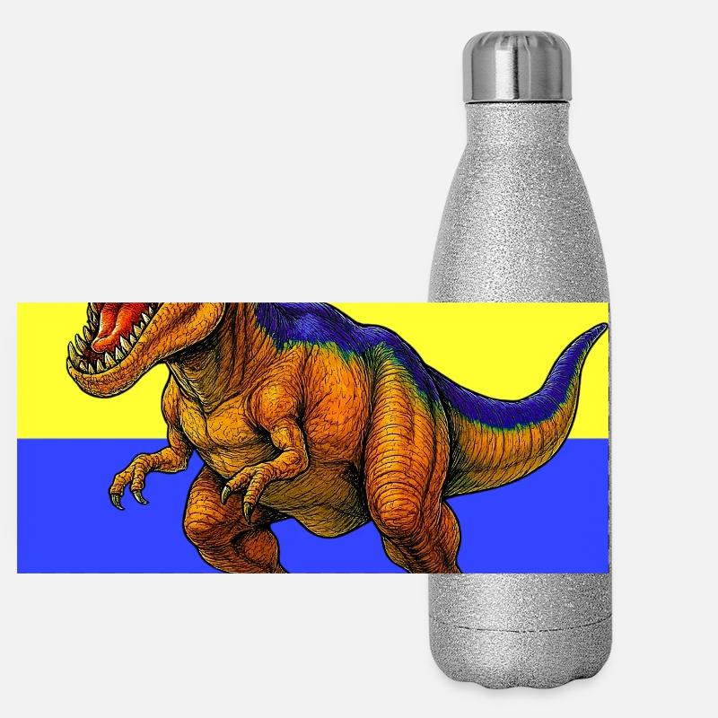 dinosaure Gourde isotherme panoramique pailletée 500 ml