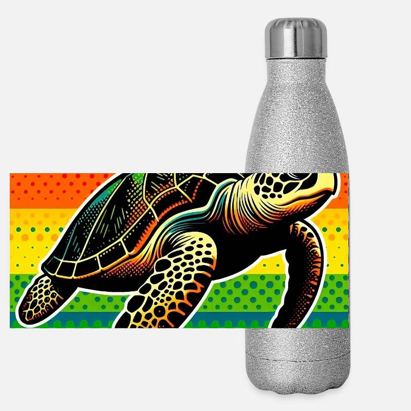 tortue Gourde isotherme panoramique pailletée 500 ml