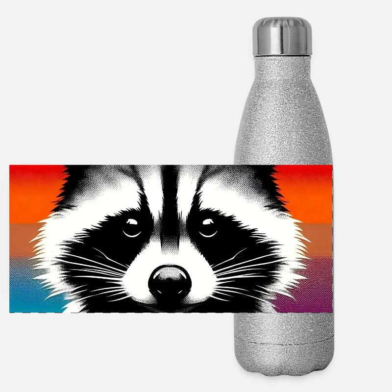 Raton laveur Gourde isotherme panoramique pailletée 500 ml