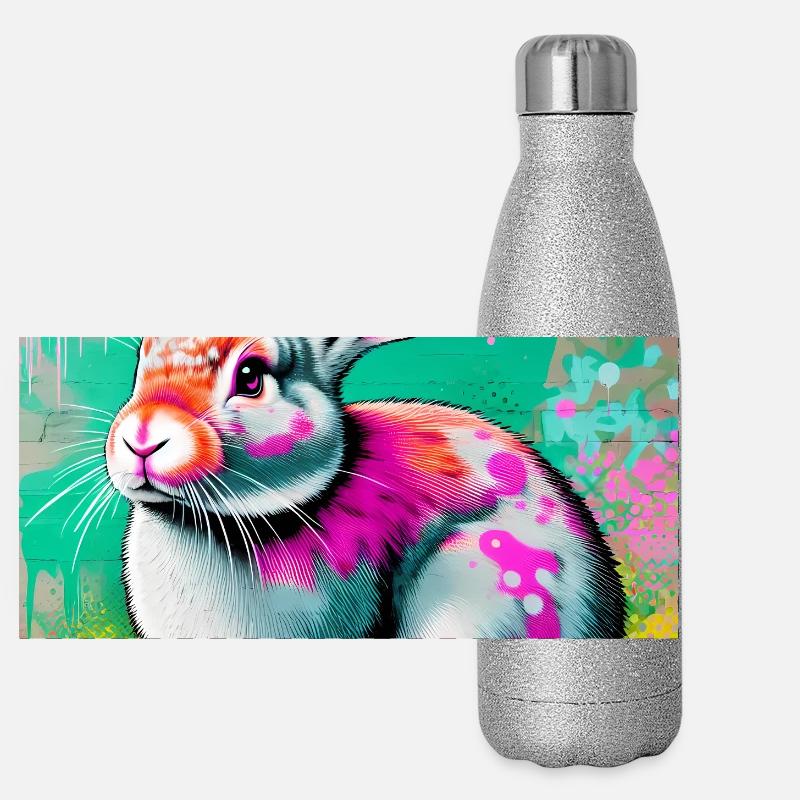 lapin Gourde isotherme panoramique pailletée 500 ml