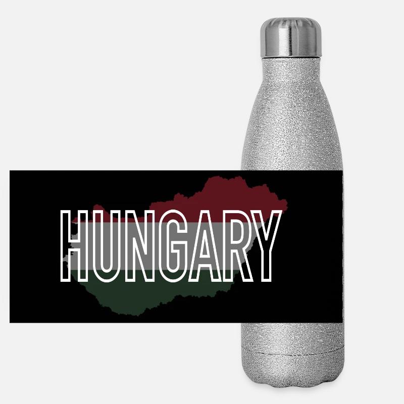 Ungarn Panorama Glitzer Isolierflasche 500 ml