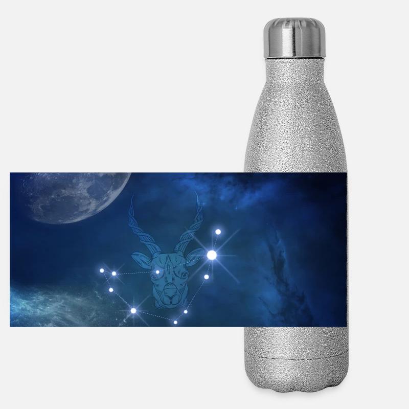 Capricorne Gourde isotherme panoramique pailletée 500 ml