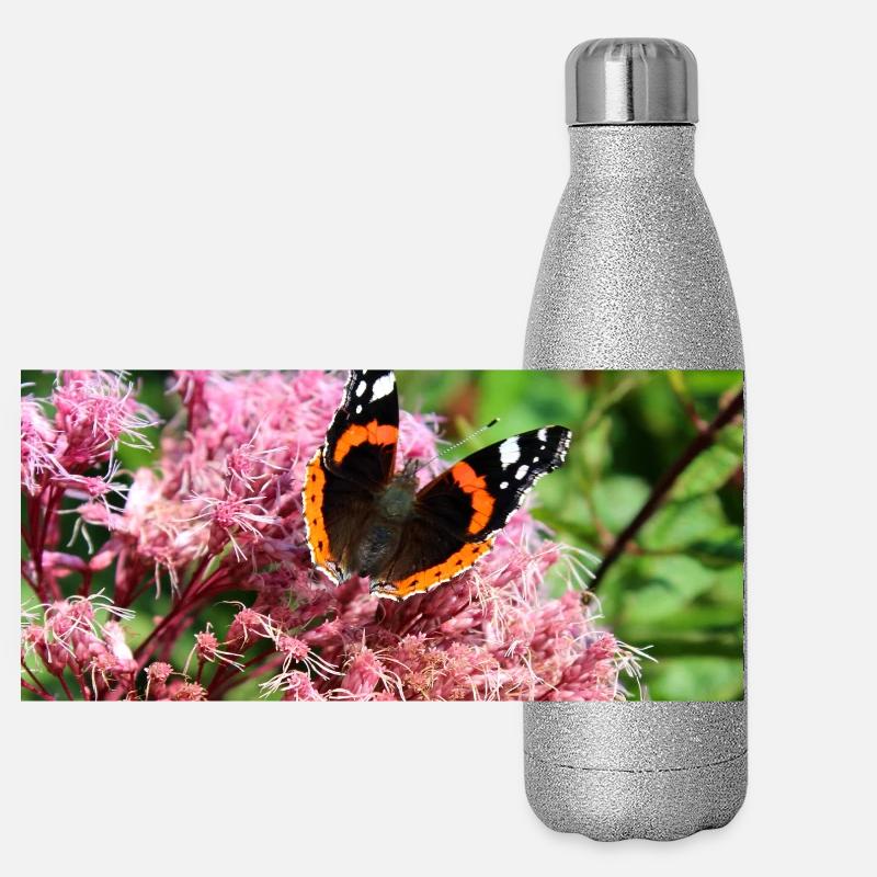 Papillons Gourde isotherme panoramique pailletée 500 ml