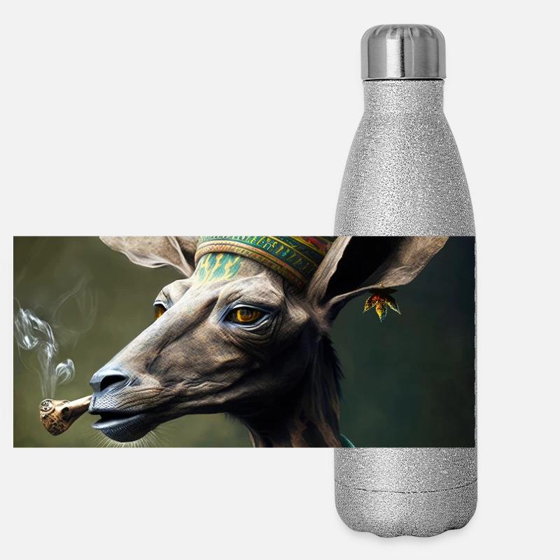 Cannabiche 04 sans typographie Gourde isotherme panoramique pailletée 500 ml