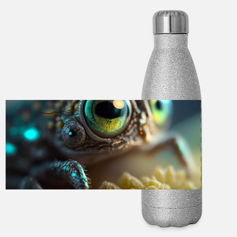 Photo macro créature 02 Gourde isotherme panoramique pailletée 500 ml