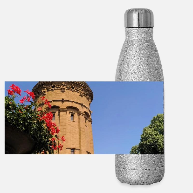 CHÂTEAU D’EAU DE MANNHEIM Gourde isotherme panoramique pailletée 500 ml