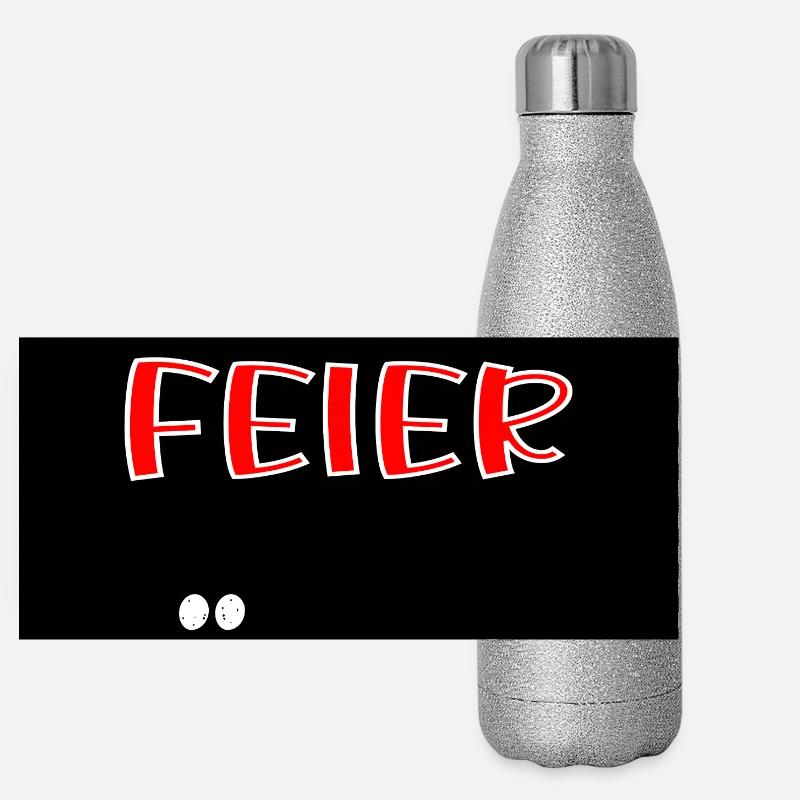 WEIHNACHTSFEIER KOLLEGEN - SÜFFIG SPRÜCHE Panorama Glitzer Isolierflasche 500 ml