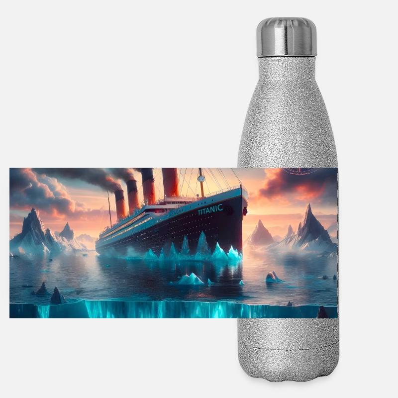 Titanic Gourde isotherme panoramique pailletée 500 ml