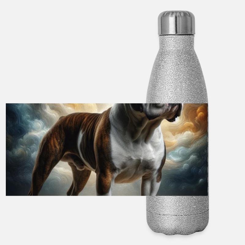 Bouledogue Gourde isotherme panoramique pailletée 500 ml