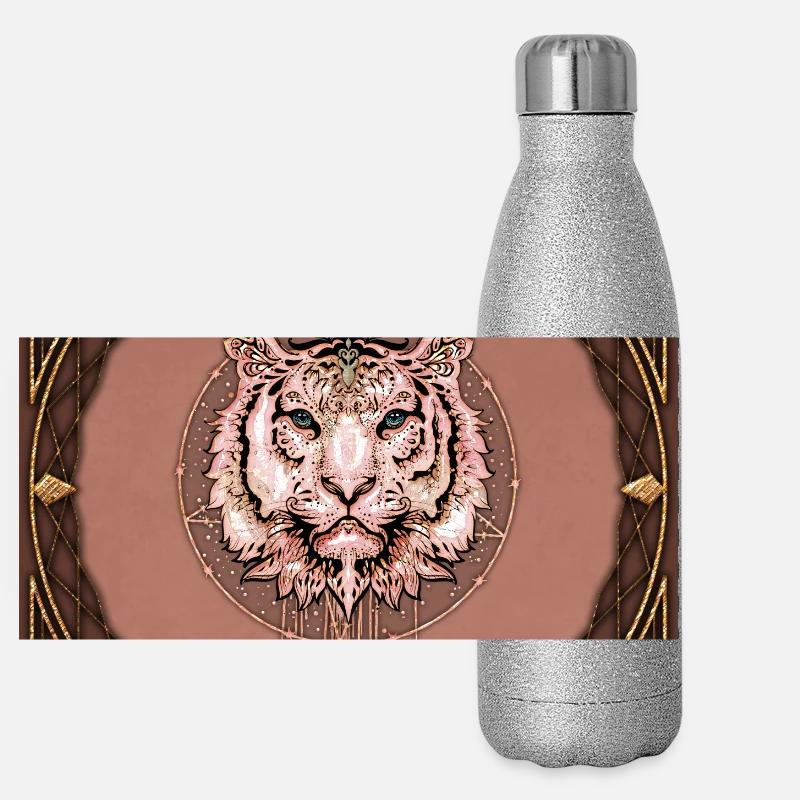 Captivating and artistic representation of the face Panoramic Glitter Thermal Bottle 500 ml