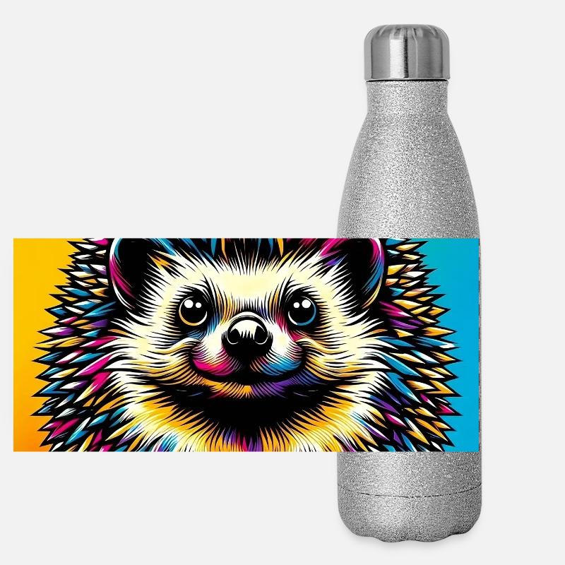 hedgehog Panoramic Glitter Thermal Bottle 500 ml