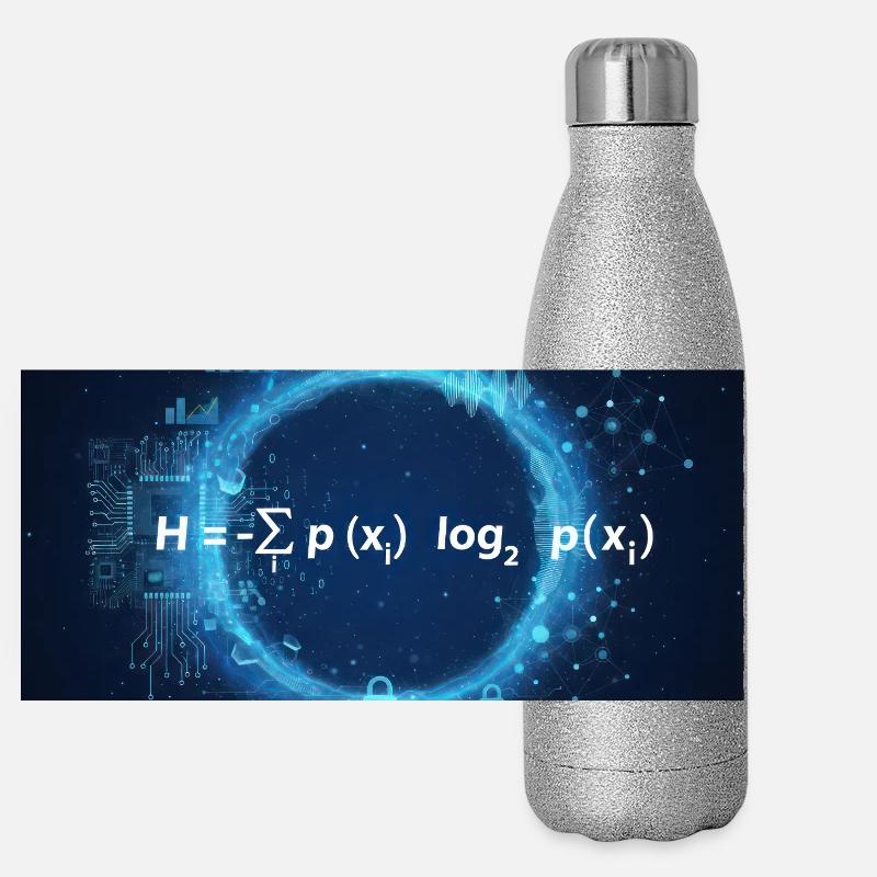 Équation de Claude Shannon Gourde isotherme panoramique pailletée 500 ml