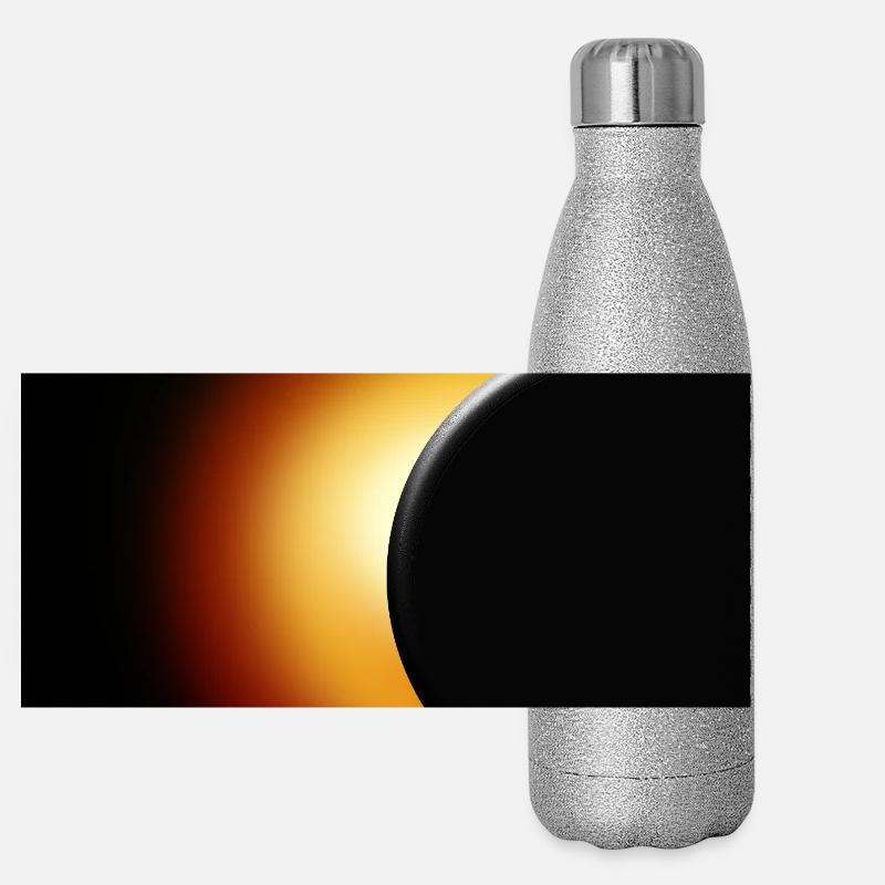Éclipse solaire totale 2026 Gourde isotherme panoramique pailletée 500 ml