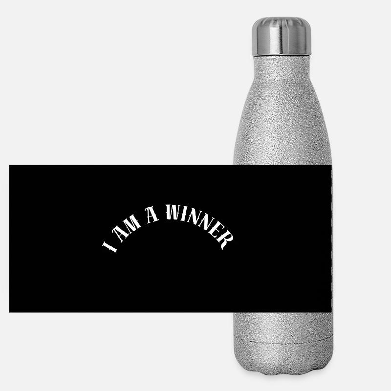 Ich bin ein Gewinner Panorama Glitzer Isolierflasche 500 ml