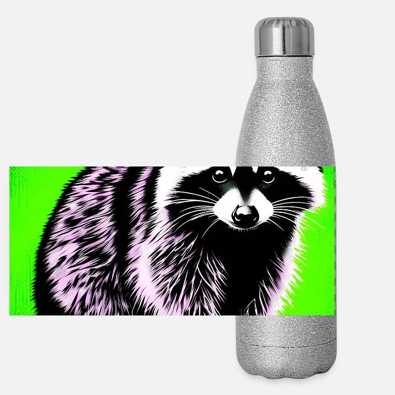Raton laveur Gourde isotherme panoramique pailletée 500 ml