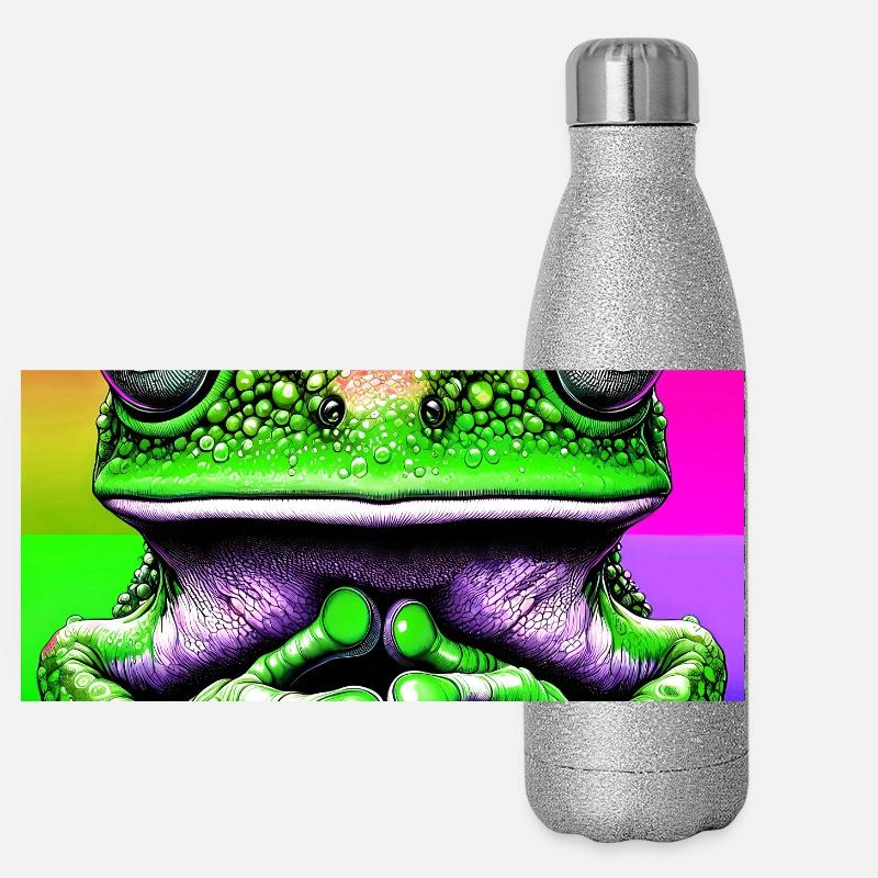 grenouille Gourde isotherme panoramique pailletée 500 ml