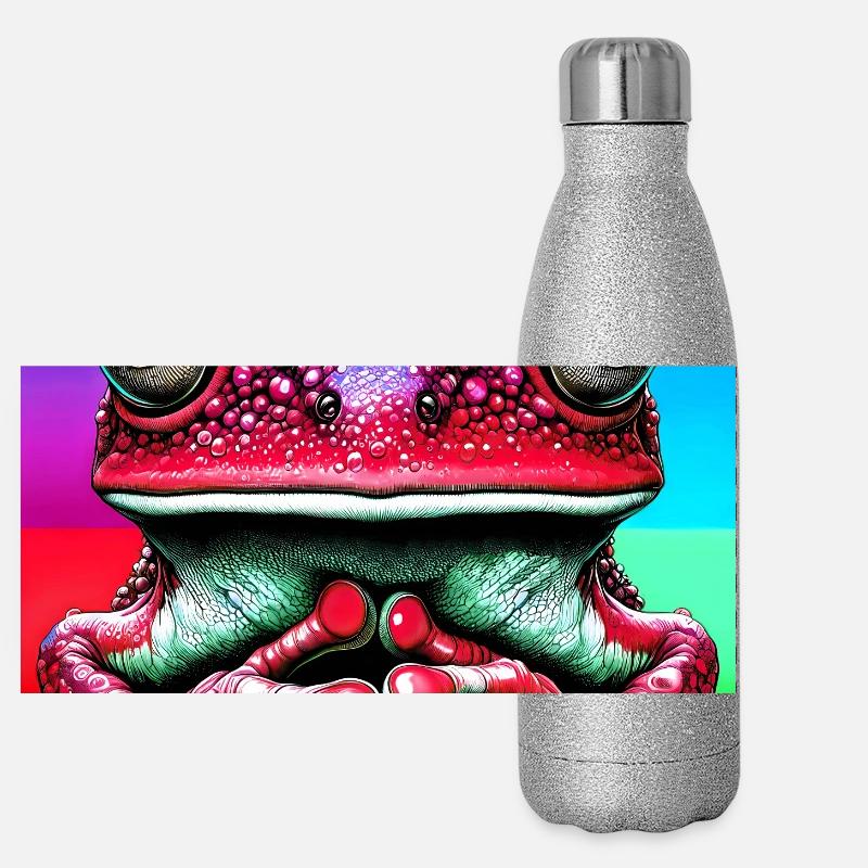 grenouille Gourde isotherme panoramique pailletée 500 ml
