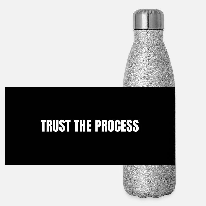 Vertrauen in den Prozess Panorama Glitzer Isolierflasche 500 ml