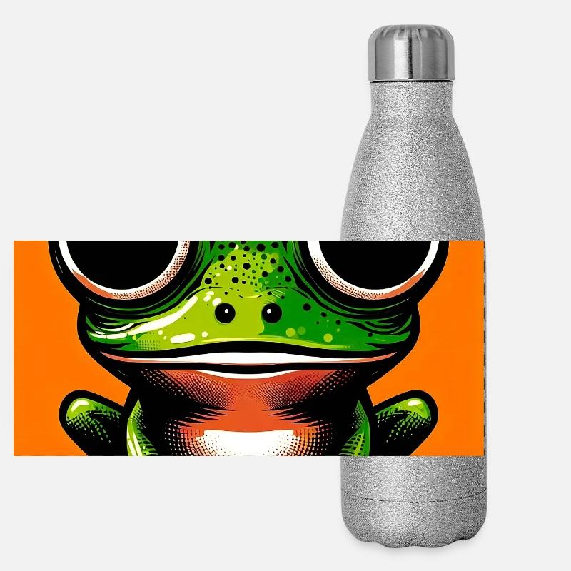 Frosch Panorama Glitzer Isolierflasche 500 ml