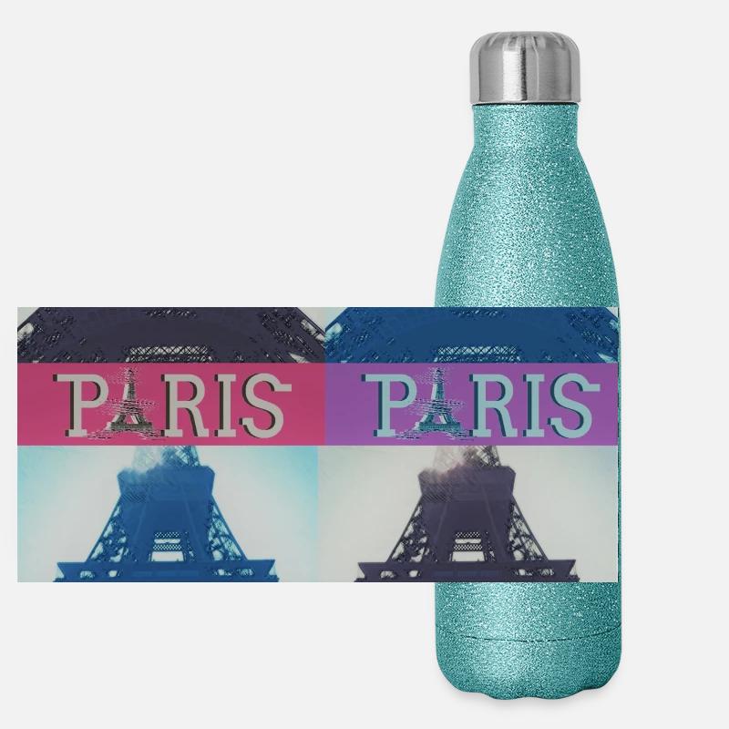 Paris Eiffel Panoramic Glitter Thermal Bottle 500 ml