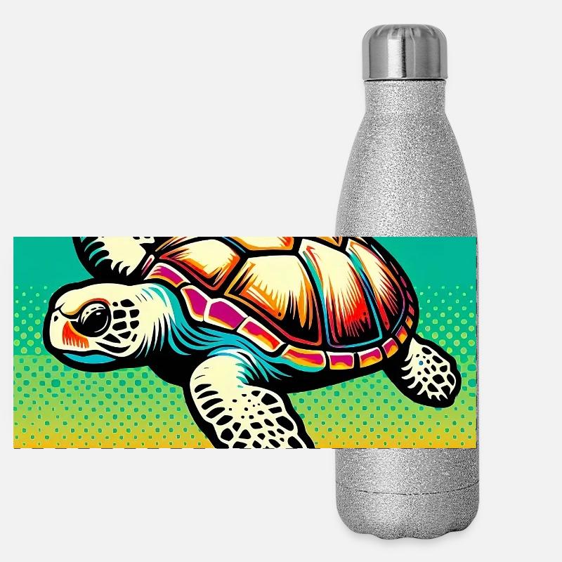 tortue Gourde isotherme panoramique pailletée 500 ml