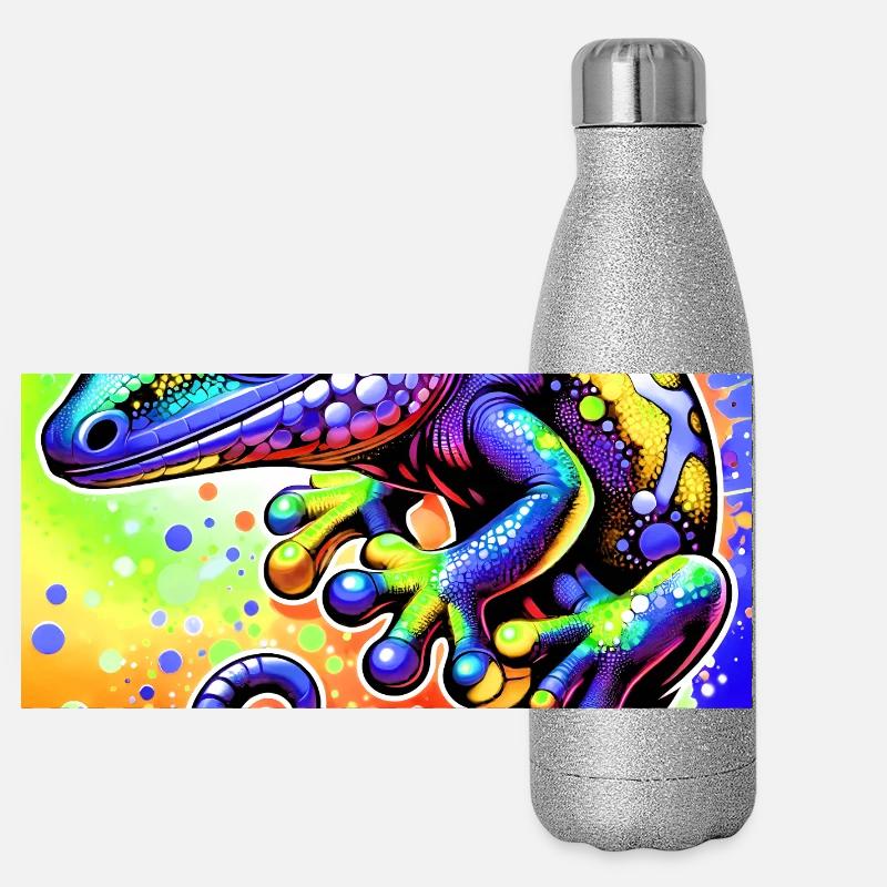 Gecko Panoramic Glitter Thermal Bottle 500 ml