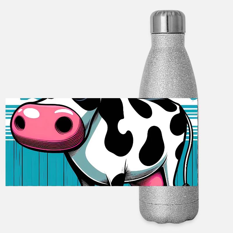 vache Gourde isotherme panoramique pailletée 500 ml
