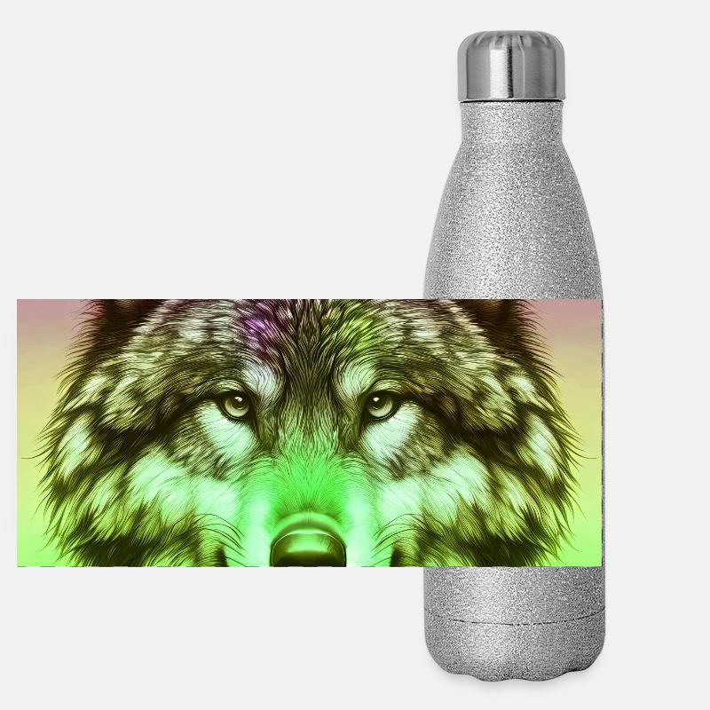 Loup Gourde isotherme panoramique pailletée 500 ml