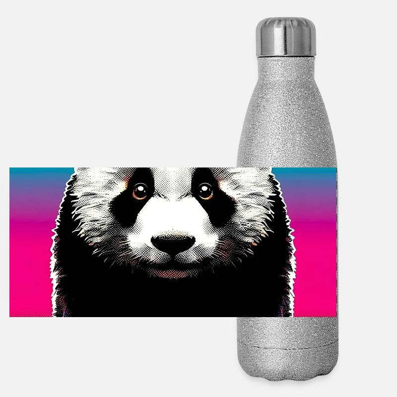 Panda Panorama Glitzer Isolierflasche 500 ml