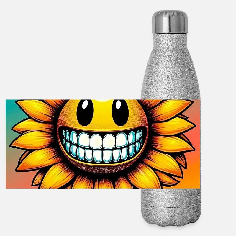 Sunflower Panoramic Glitter Thermal Bottle 500 ml