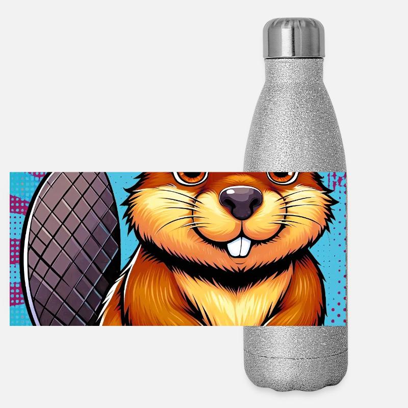 beaver Panoramic Glitter Thermal Bottle 500 ml