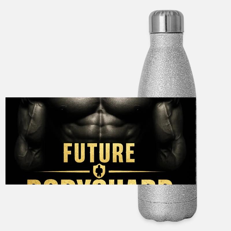 Zukünftiger Leibwächter Panorama Glitzer Isolierflasche 500 ml