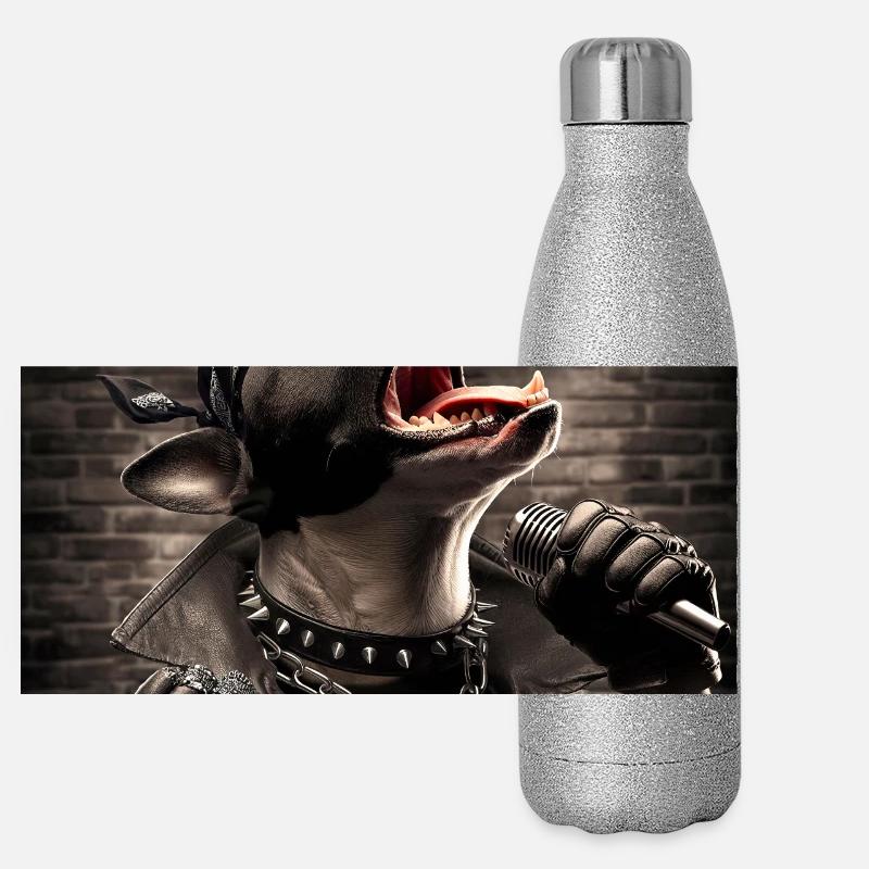 Singing Dog Panoramic Glitter Thermal Bottle 500 ml