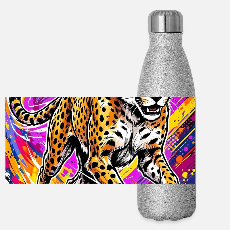 cheetah Panoramic Glitter Thermal Bottle 500 ml