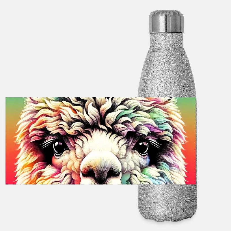 Alpaca Panoramic Glitter Thermal Bottle 500 ml