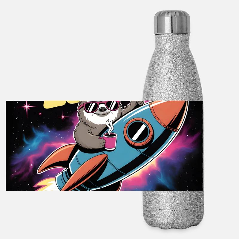 Monday Escape Fueled by Caffeine Panoramic Glitter Thermal Bottle 500 ml