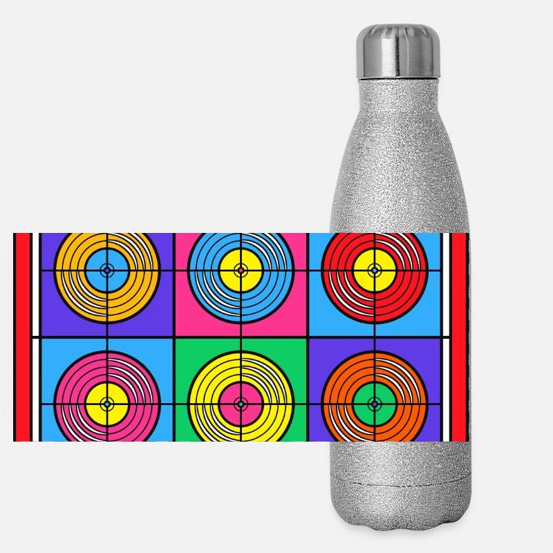 Vinyles Pop Art en vitrail Gourde isotherme panoramique pailletée 500 ml