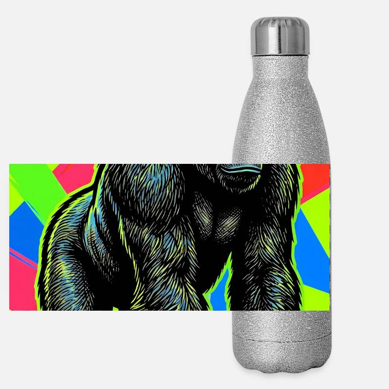 gorilla Panoramic Glitter Thermal Bottle 500 ml