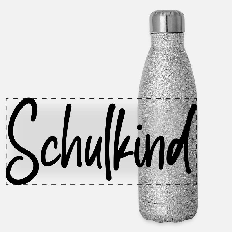 Schulkind - Einschulung Erstklässler Panorama Glitzer Isolierflasche 500 ml
