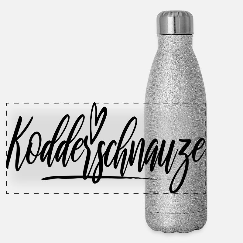 Berlin Kodderschnauze - Panoramic Glitter Thermal Bottle 500 ml - silver glitter