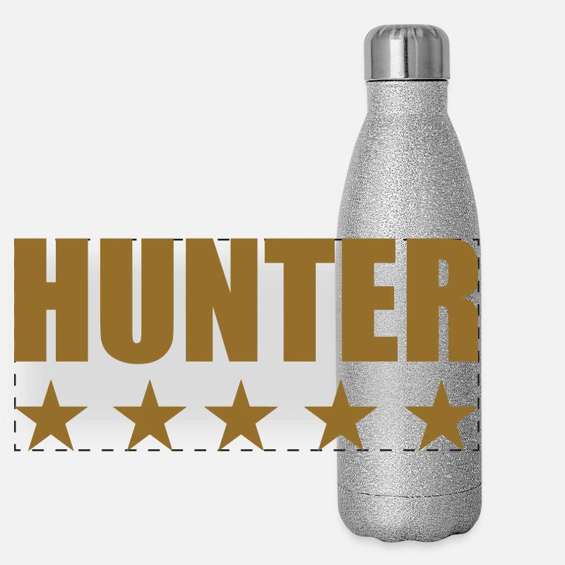 König der besten Jäger Panorama Glitzer Isolierflasche 500 ml
