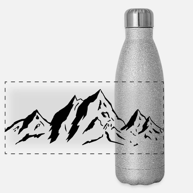 Mountains Panorama Glitzer Isolierflasche 500 ml