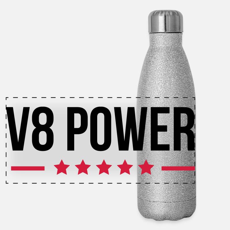 V8 Power Gourde isotherme panoramique pailletée 500 ml