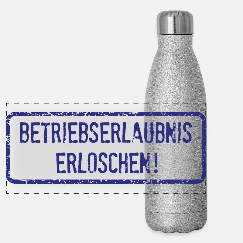 Operating licence expired! - Panoramic Glitter Thermal Bottle 500 ml - silver glitter
