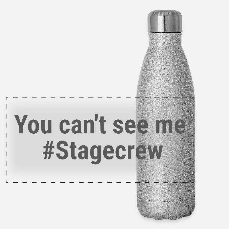 You can't see me Stagecrew Gray Panoramic Glitter Thermal Bottle 500 ml