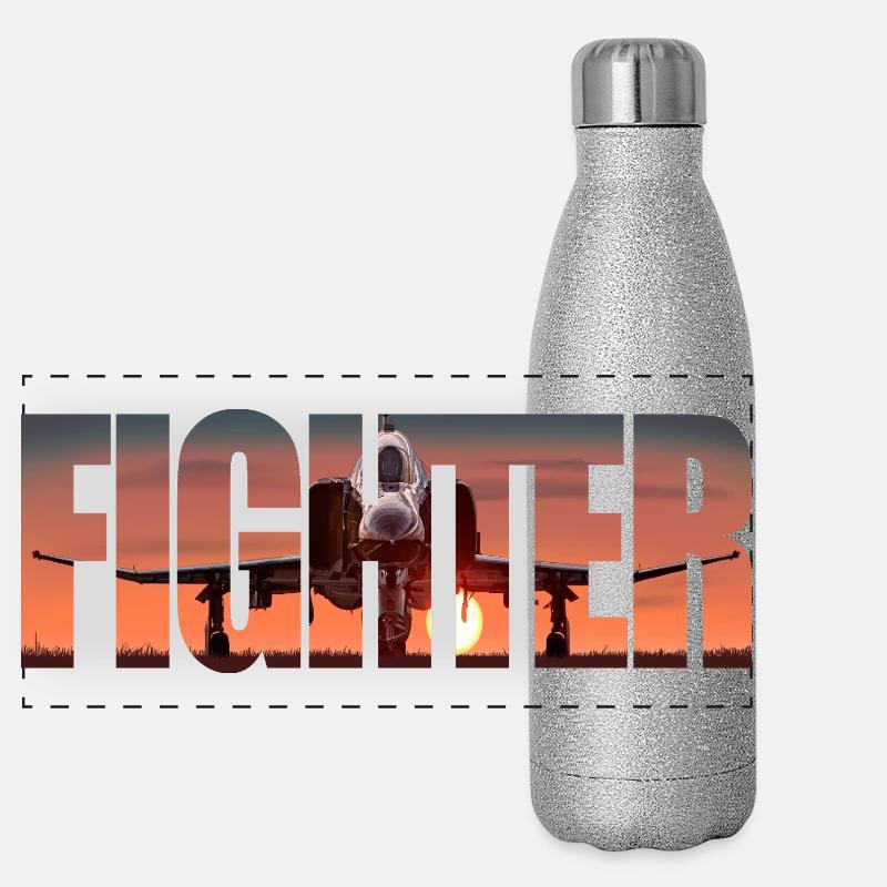 Chasseur F-4 Phantom Gourde isotherme panoramique pailletée 500 ml