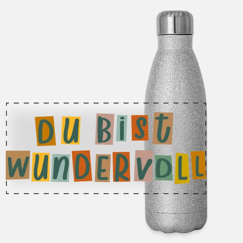 Tu es merveilleuse Gourde isotherme panoramique pailletée 500 ml