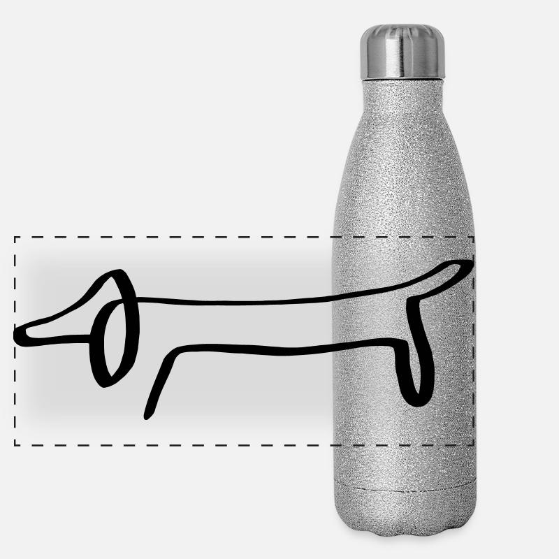 Lignes de dackel Gourde isotherme panoramique pailletée 500 ml